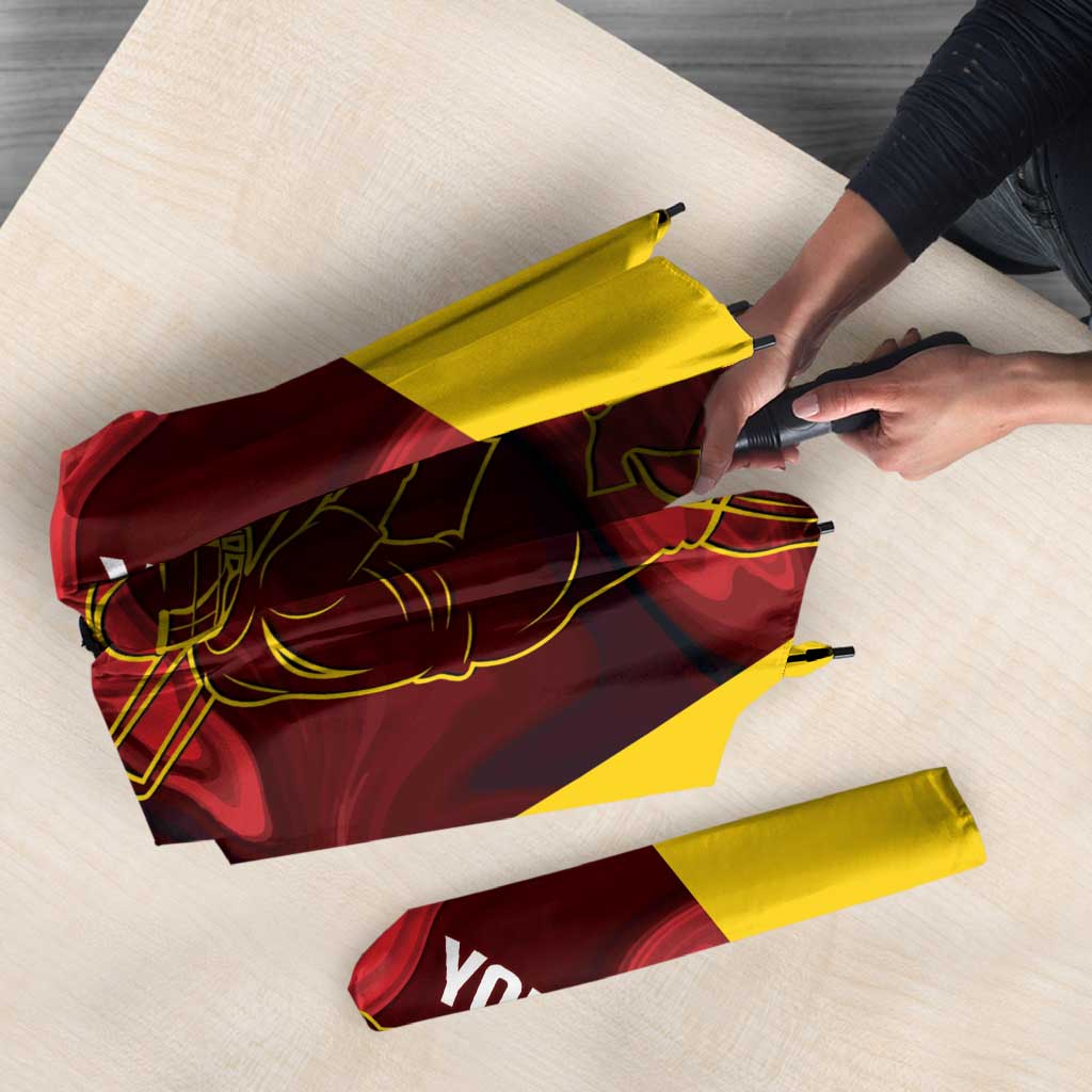 Custom Guyana Cricket Umbrella Go Amazon Warriors Marble Pattern - Wonder Print Shop