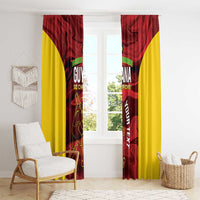 Custom Guyana Cricket Window Curtain Go Amazon Warriors Marble Pattern - Wonder Print Shop