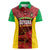 Custom Guyana Cricket Women Polo Shirt Go Amazon Warriors Marble Pattern - Wonder Print Shop
