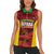 Custom Guyana Cricket Women Sleeveless Polo Shirt Go Amazon Warriors Marble Pattern - Wonder Print Shop