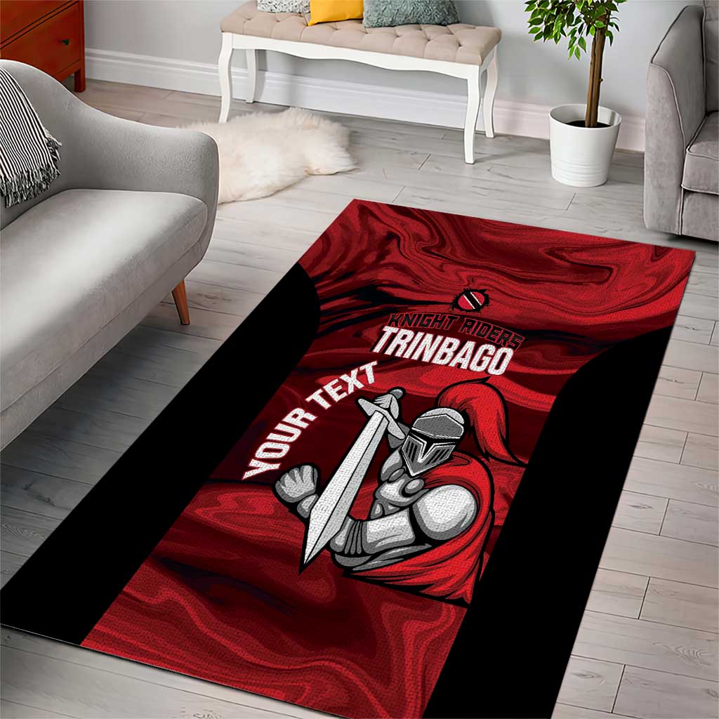 Custom Trinbago Cricket Area Rug Go Knight Riders Marble Pattern - Wonder Print Shop