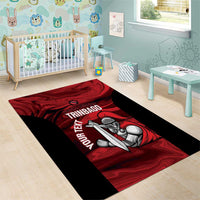 Custom Trinbago Cricket Area Rug Go Knight Riders Marble Pattern - Wonder Print Shop