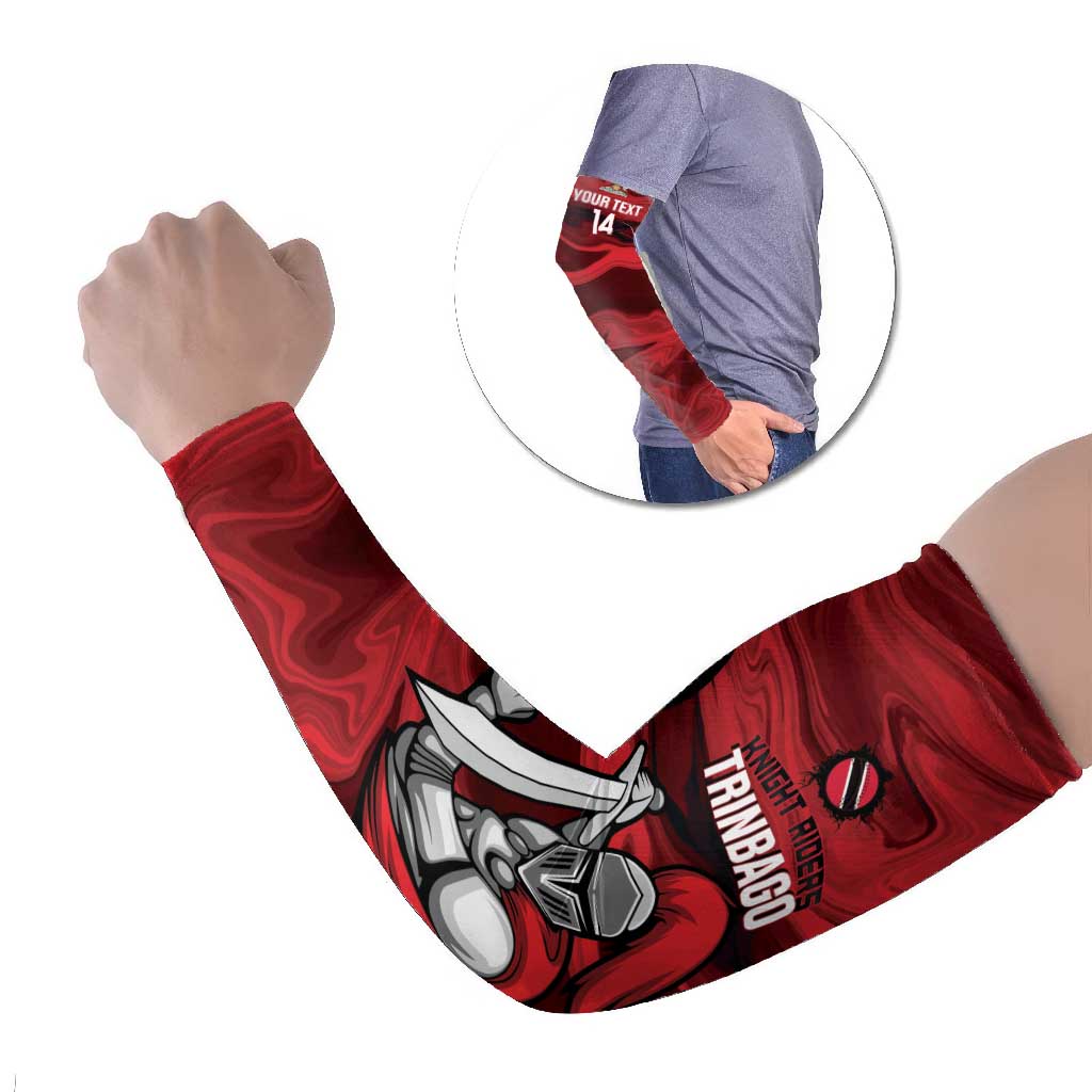 Custom Trinbago Cricket Arm Sleeves Go Knight Riders Marble Pattern - Wonder Print Shop