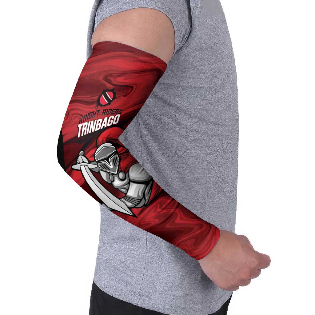 Custom Trinbago Cricket Arm Sleeves Go Knight Riders Marble Pattern - Wonder Print Shop