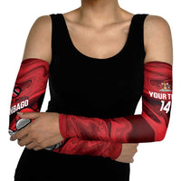 Custom Trinbago Cricket Arm Sleeves Go Knight Riders Marble Pattern - Wonder Print Shop