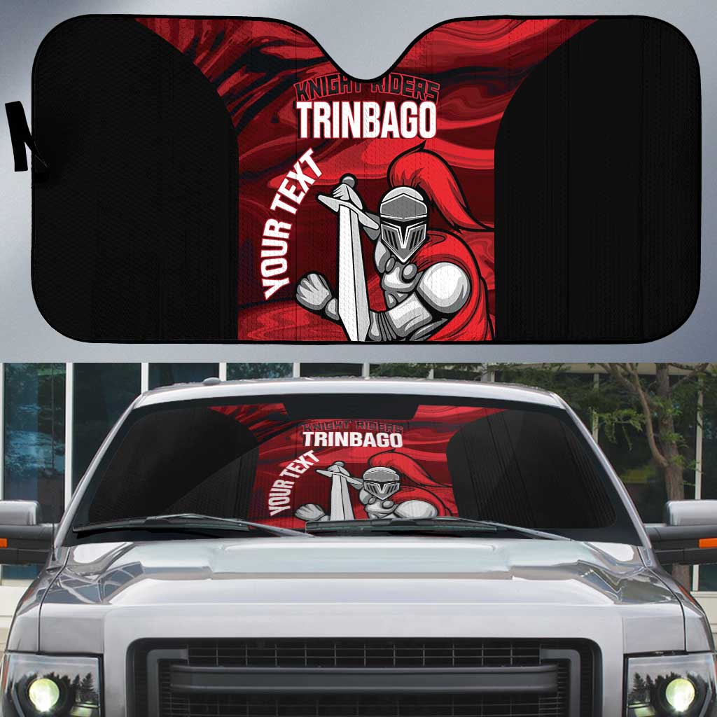 Custom Trinbago Cricket Auto Sun Shade Go Knight Riders Marble Pattern - Wonder Print Shop
