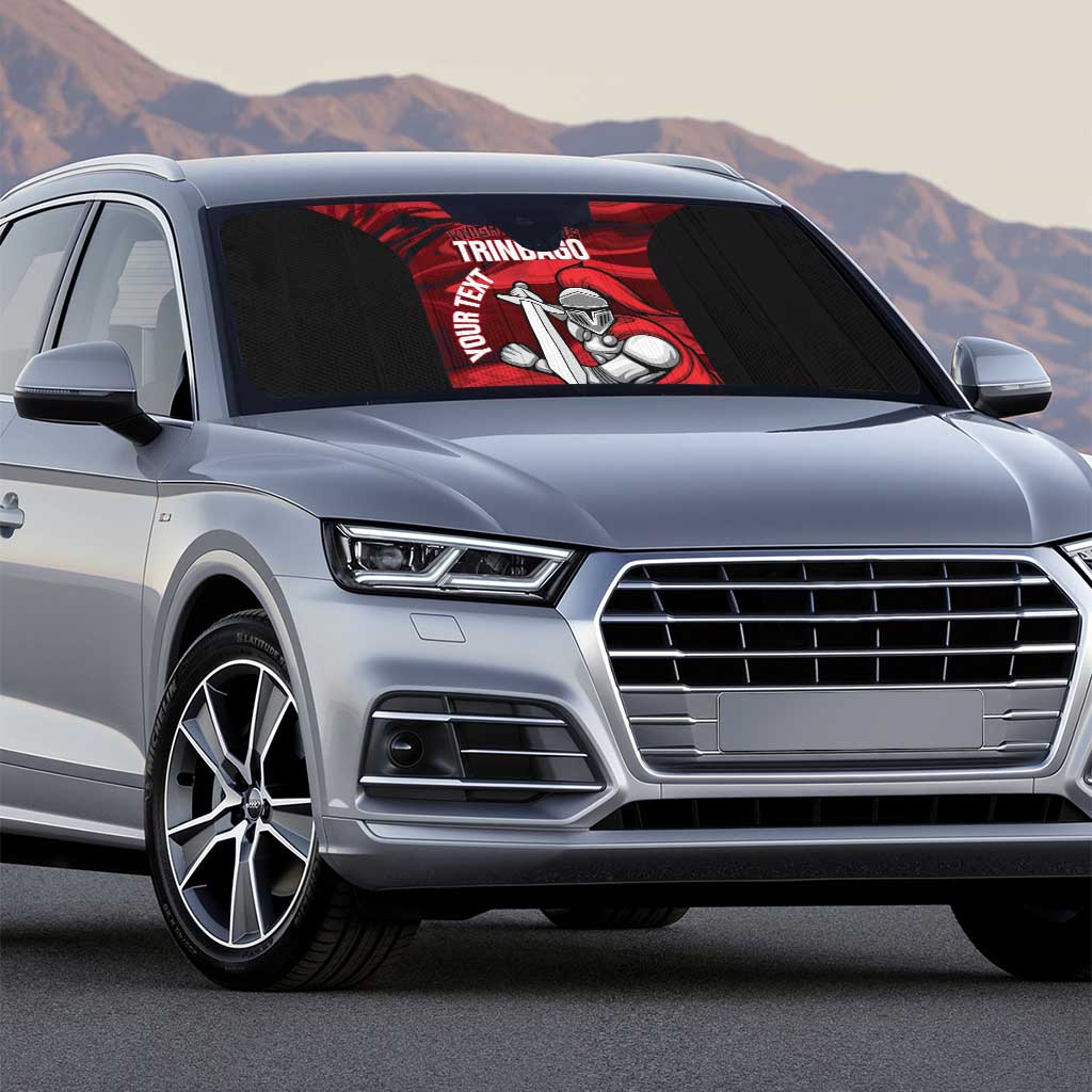 Custom Trinbago Cricket Auto Sun Shade Go Knight Riders Marble Pattern - Wonder Print Shop