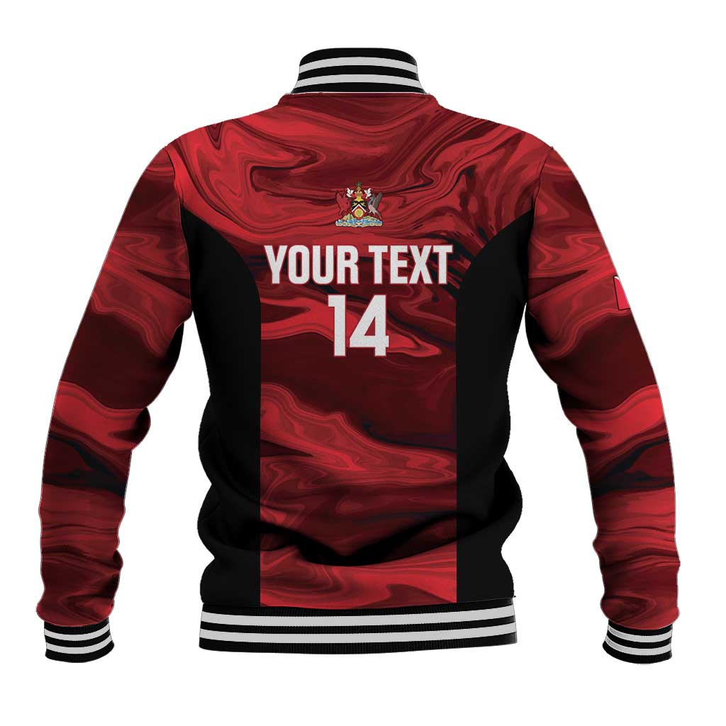 Custom Trinbago Cricket Baseball Jacket Go Knight Riders Marble Pattern - Wonder Print Shop
