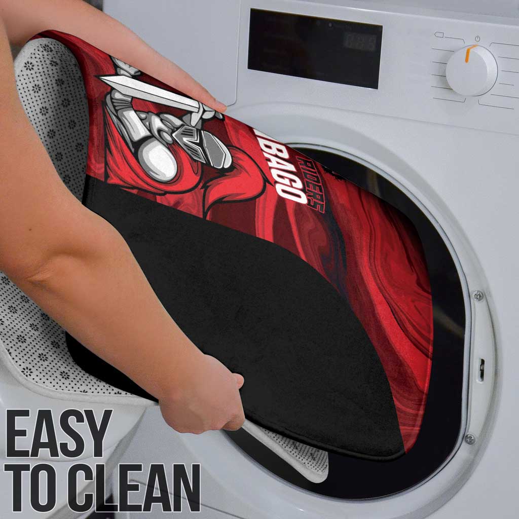 Custom Trinbago Cricket Bathroom Set Go Knight Riders Marble Pattern - Wonder Print Shop