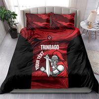 Custom Trinbago Cricket Bedding Set Go Knight Riders Marble Pattern - Wonder Print Shop