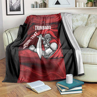 Custom Trinbago Cricket Blanket Go Knight Riders Marble Pattern - Wonder Print Shop