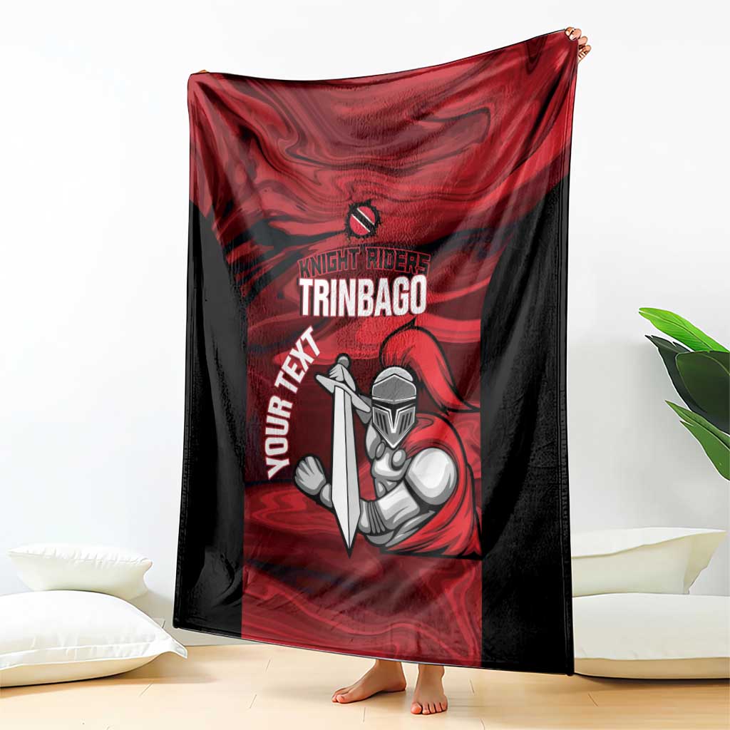 Custom Trinbago Cricket Blanket Go Knight Riders Marble Pattern - Wonder Print Shop