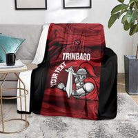 Custom Trinbago Cricket Blanket Go Knight Riders Marble Pattern - Wonder Print Shop