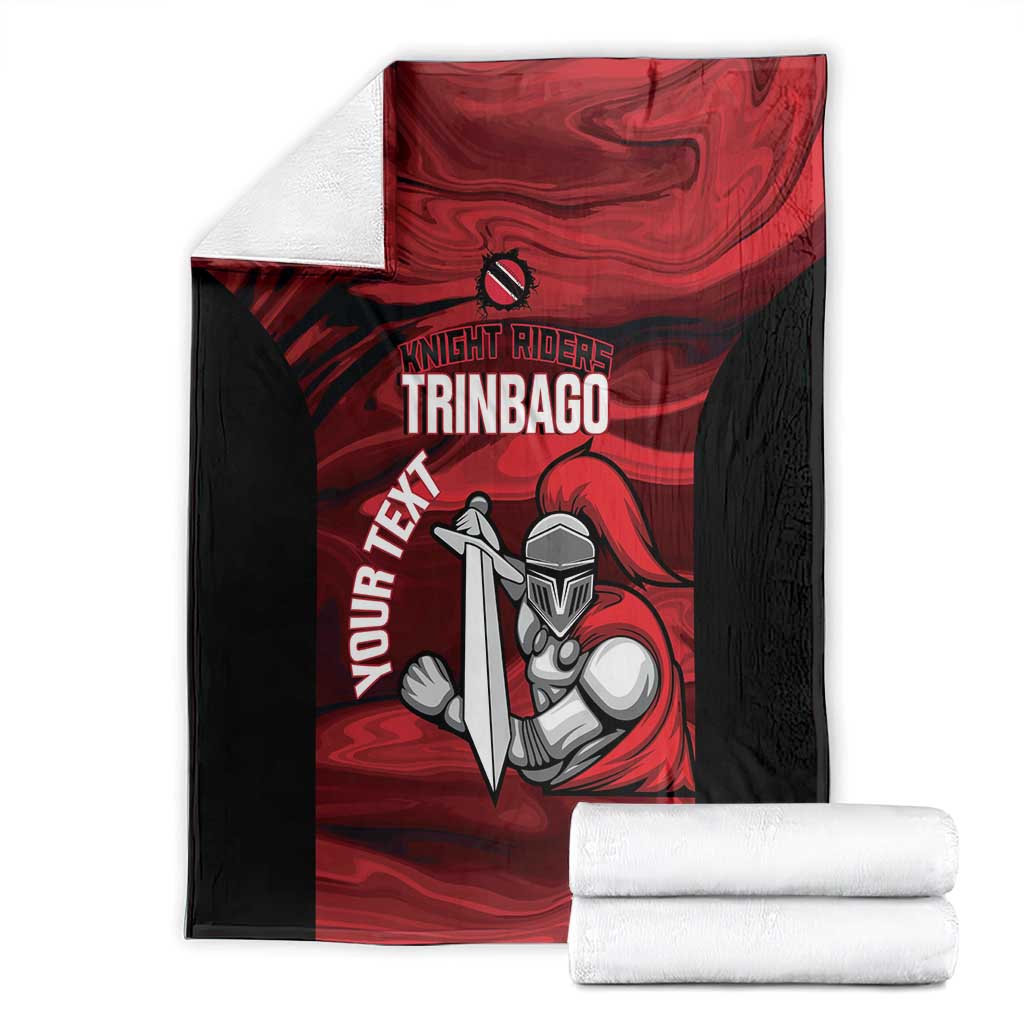 Custom Trinbago Cricket Blanket Go Knight Riders Marble Pattern - Wonder Print Shop