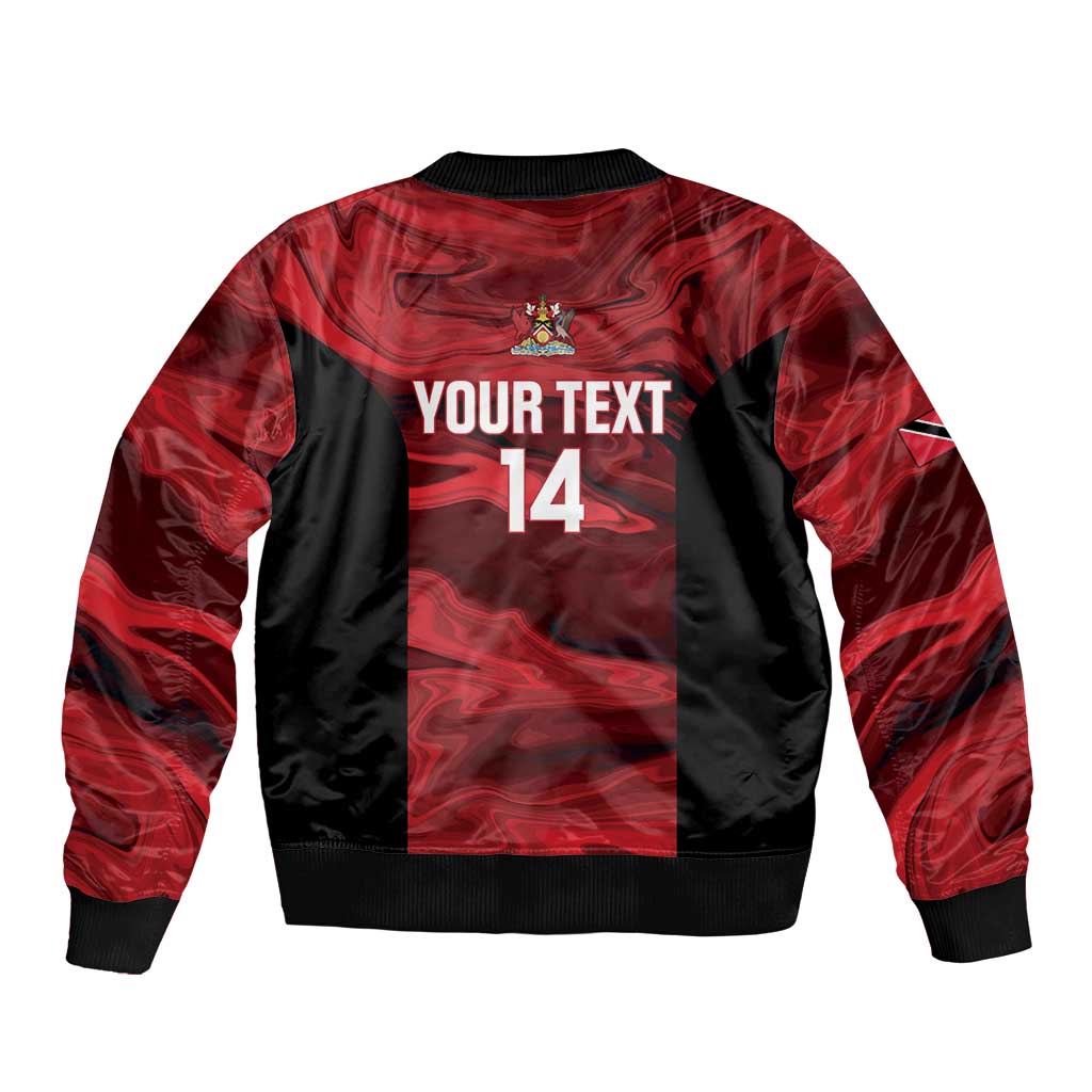 Custom Trinbago Cricket Bomber Jacket Go Knight Riders Marble Pattern - Wonder Print Shop