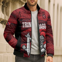 Custom Trinbago Cricket Bomber Puffer Jacket Go Knight Riders Marble Pattern - Wonder Print Shop