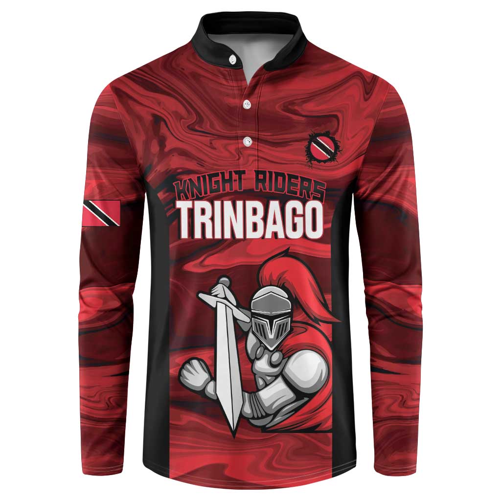Custom Trinbago Cricket Button Sweatshirt Go Knight Riders Marble Pattern - Wonder Print Shop