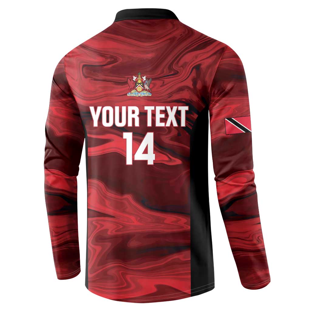 Custom Trinbago Cricket Button Sweatshirt Go Knight Riders Marble Pattern - Wonder Print Shop