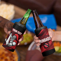 Custom Trinbago Cricket 4 in 1 Can Cooler Tumbler Go Knight Riders Marble Pattern - Wonder Print Shop