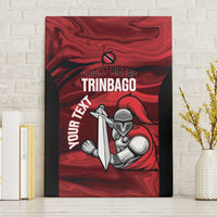 Custom Trinbago Cricket Canvas Wall Art Go Knight Riders Marble Pattern - Wonder Print Shop