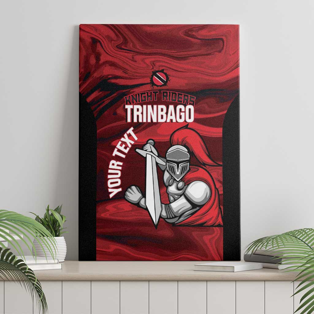 Custom Trinbago Cricket Canvas Wall Art Go Knight Riders Marble Pattern - Wonder Print Shop