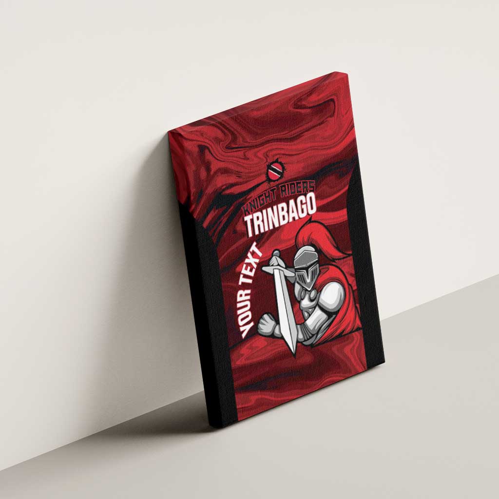 Custom Trinbago Cricket Canvas Wall Art Go Knight Riders Marble Pattern - Wonder Print Shop