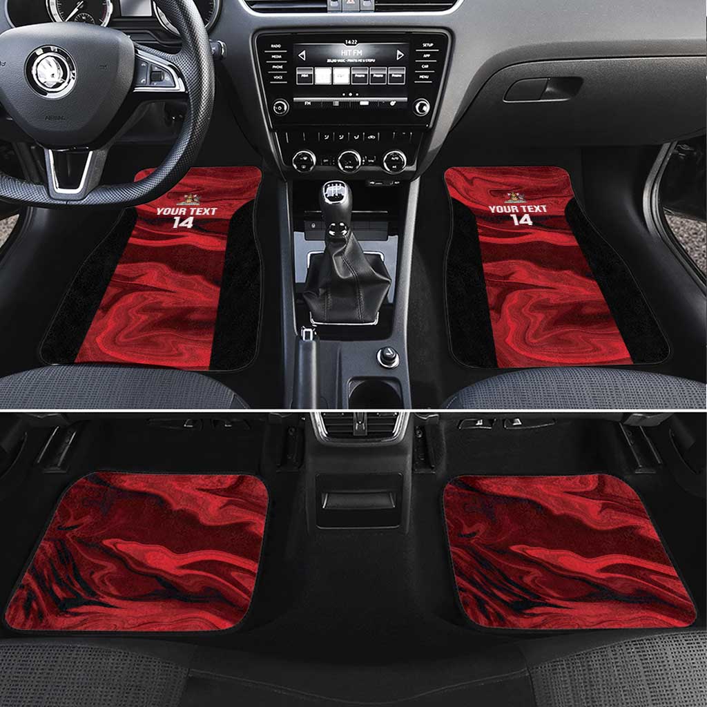 Custom Trinbago Cricket Car Mats Go Knight Riders Marble Pattern - Wonder Print Shop