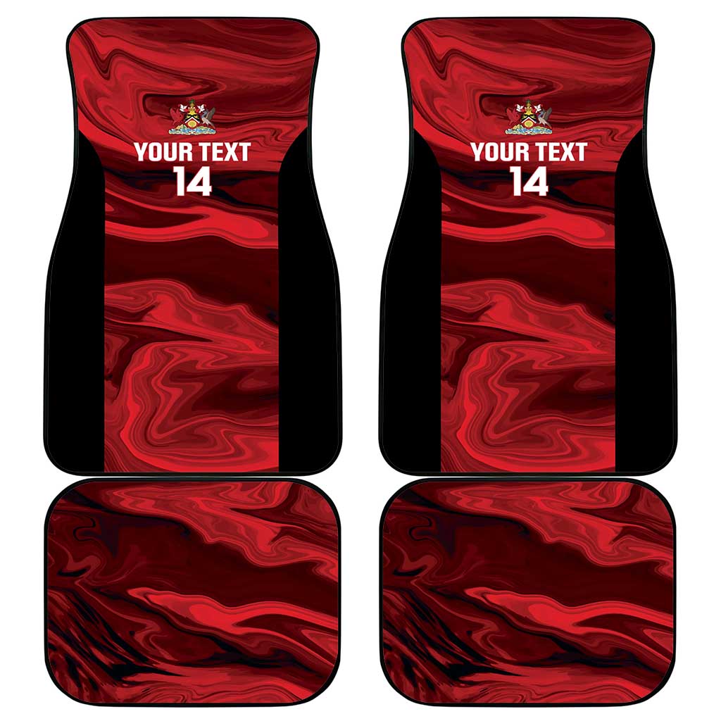 Custom Trinbago Cricket Car Mats Go Knight Riders Marble Pattern - Wonder Print Shop