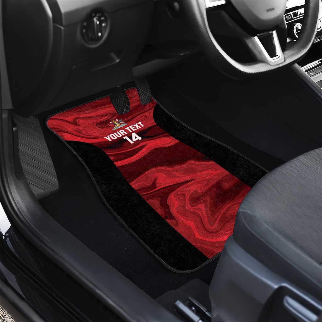 Custom Trinbago Cricket Car Mats Go Knight Riders Marble Pattern - Wonder Print Shop