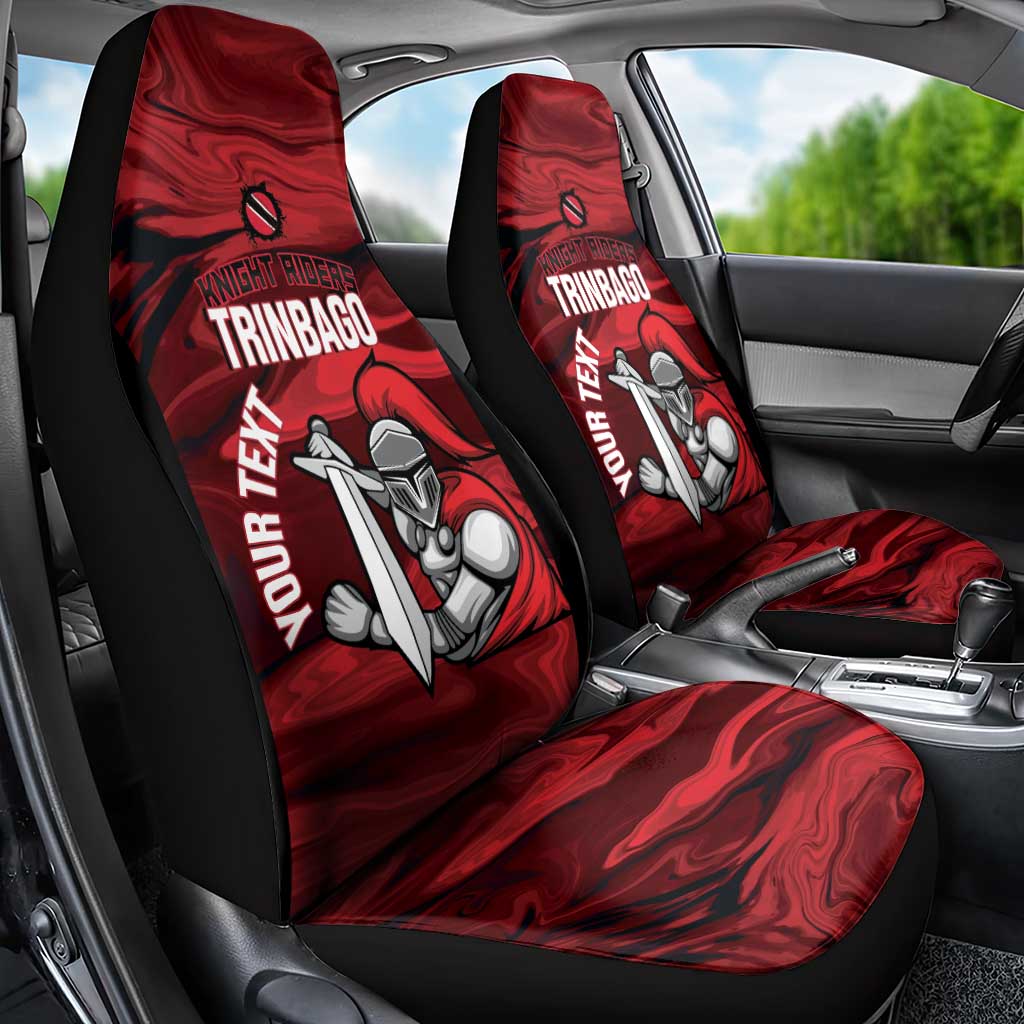 Custom Trinbago Cricket Car Seat Cover Go Knight Riders Marble Pattern - Wonder Print Shop