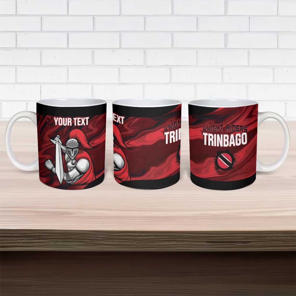Custom Trinbago Cricket Ceramic Mug Go Knight Riders Marble Pattern - Wonder Print Shop