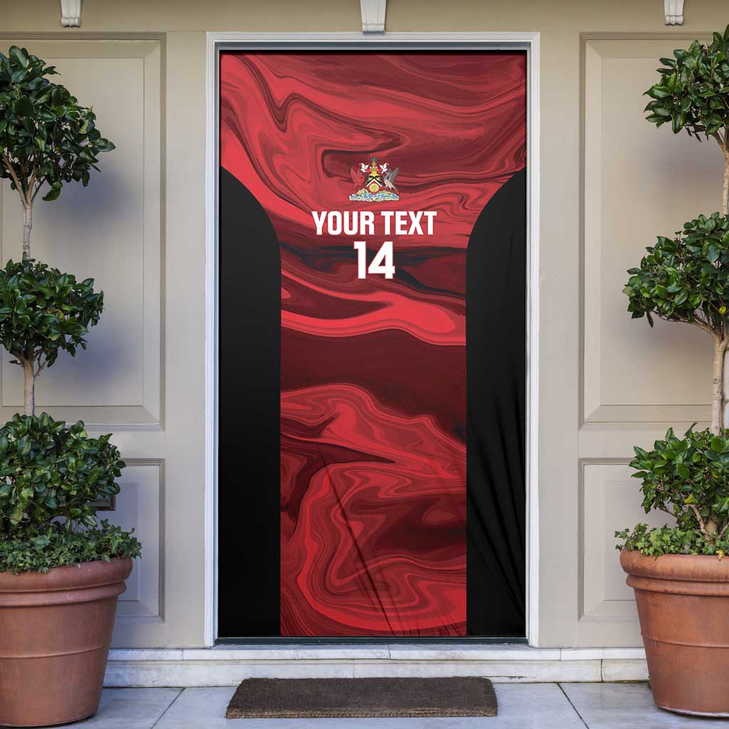 Custom Trinbago Cricket Door Cover Go Knight Riders Marble Pattern - Wonder Print Shop