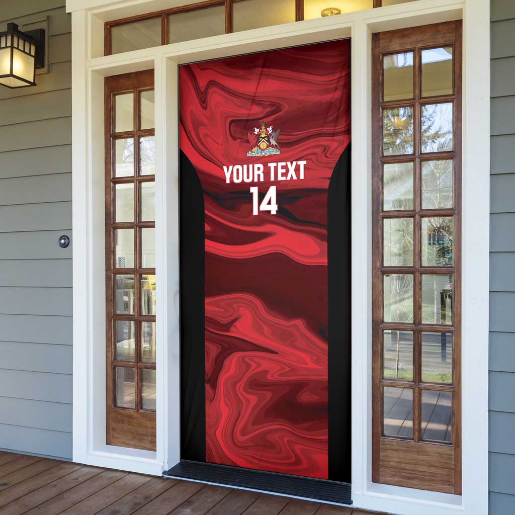 Custom Trinbago Cricket Door Cover Go Knight Riders Marble Pattern - Wonder Print Shop