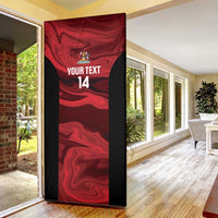 Custom Trinbago Cricket Door Cover Go Knight Riders Marble Pattern - Wonder Print Shop