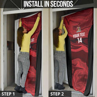 Custom Trinbago Cricket Door Cover Go Knight Riders Marble Pattern - Wonder Print Shop