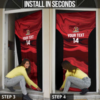 Custom Trinbago Cricket Door Cover Go Knight Riders Marble Pattern - Wonder Print Shop