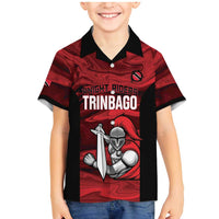 Custom Trinbago Cricket Family Matching Mermaid Dress and Hawaiian Shirt Go Knight Riders Marble Pattern - Wonder Print Shop