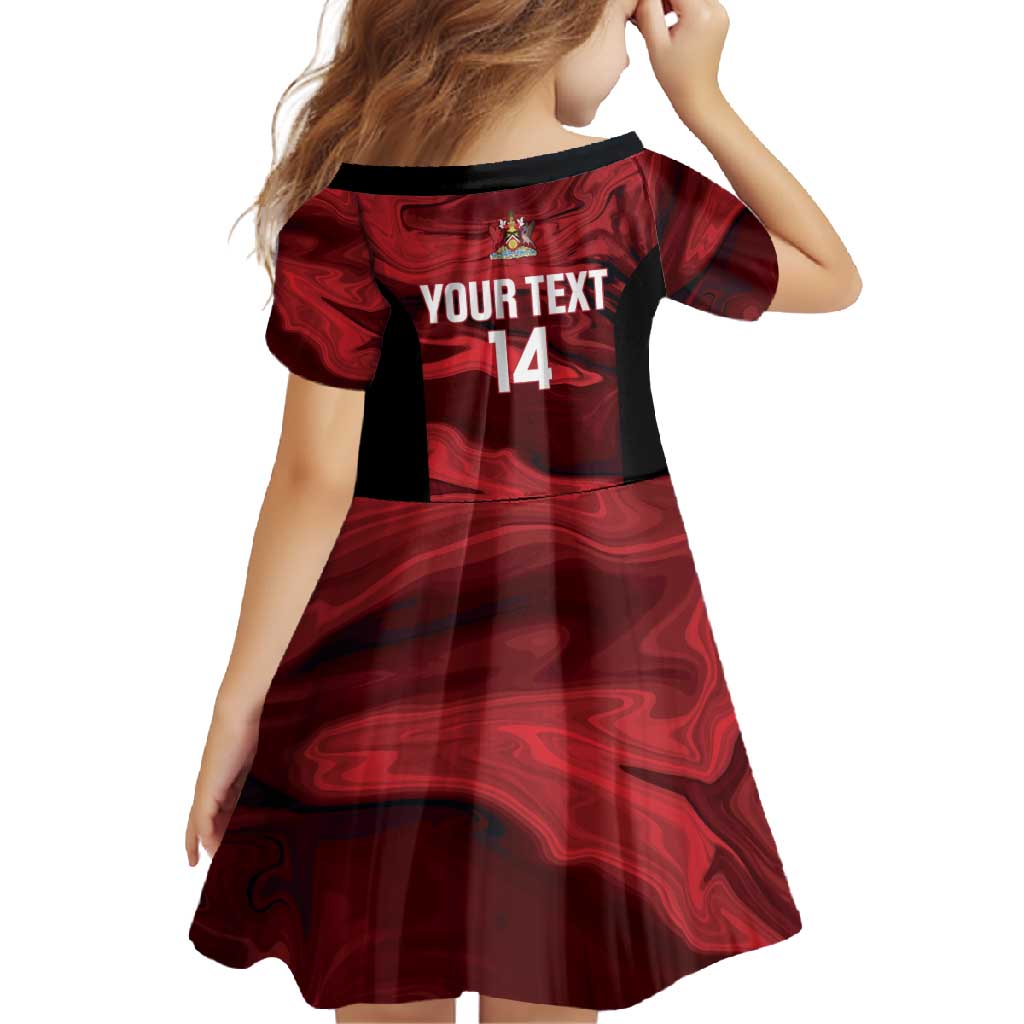 Custom Trinbago Cricket Family Matching Off Shoulder Maxi Dress and Hawaiian Shirt Go Knight Riders Marble Pattern - Wonder Print Shop