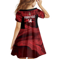 Custom Trinbago Cricket Family Matching Off Shoulder Short Dress and Hawaiian Shirt Go Knight Riders Marble Pattern - Wonder Print Shop