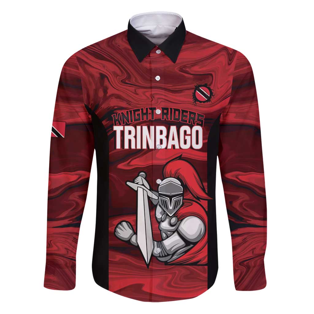 Custom Trinbago Cricket Family Matching Puletasi and Hawaiian Shirt Go Knight Riders Marble Pattern - Wonder Print Shop