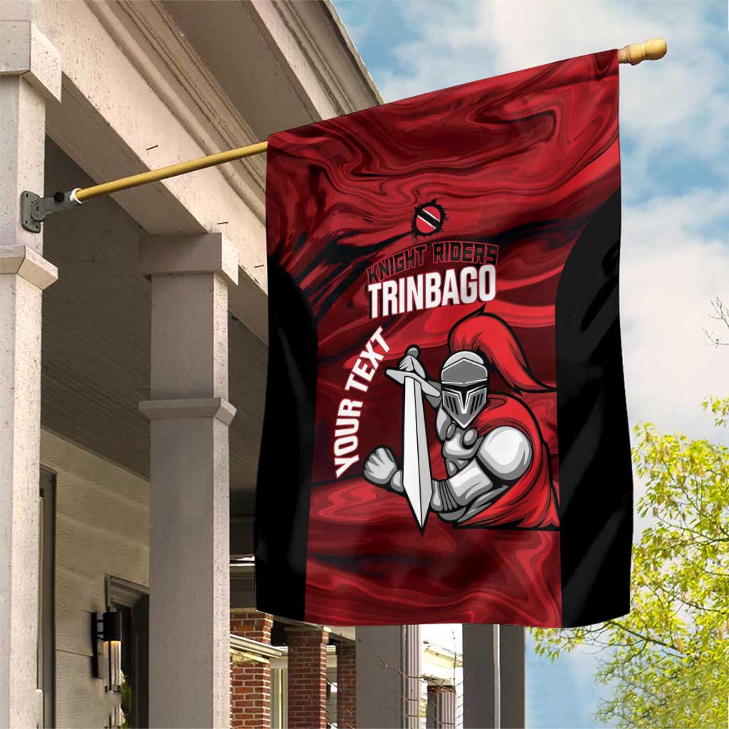 Custom Trinbago Cricket Garden Flag Go Knight Riders Marble Pattern - Wonder Print Shop