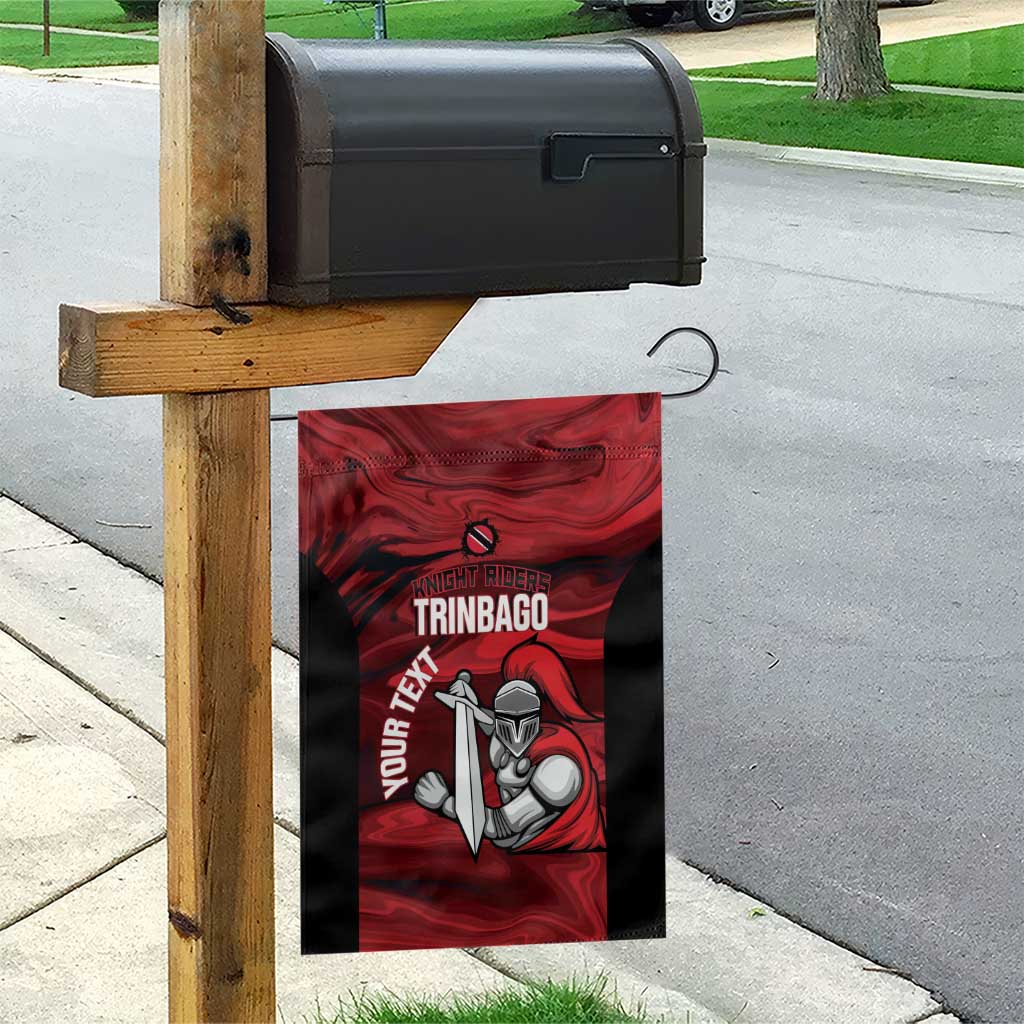 Custom Trinbago Cricket Garden Flag Go Knight Riders Marble Pattern - Wonder Print Shop