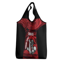 Custom Trinbago Cricket Grocery Bag Go Knight Riders Marble Pattern - Wonder Print Shop