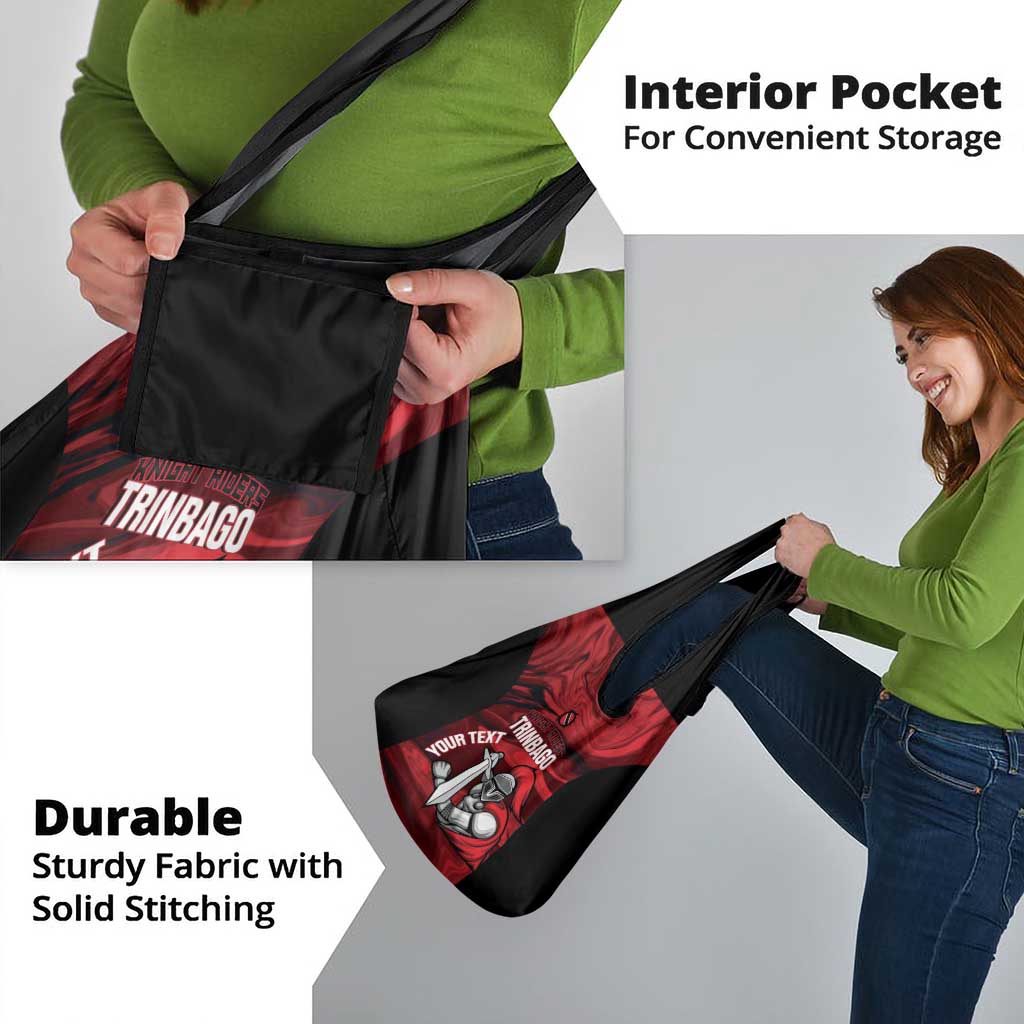 Custom Trinbago Cricket Grocery Bag Go Knight Riders Marble Pattern - Wonder Print Shop