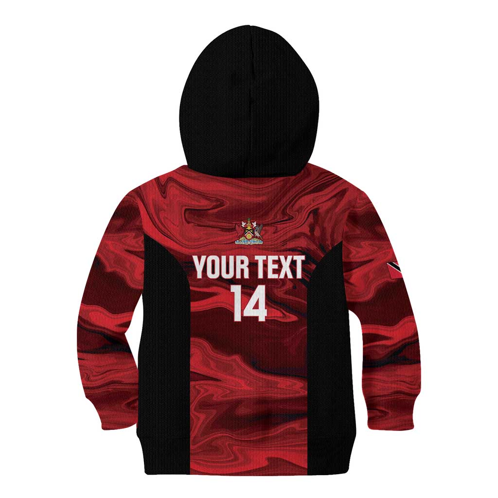 Custom Trinbago Cricket Kid Hoodie Go Knight Riders Marble Pattern - Wonder Print Shop