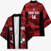 Custom Trinbago Cricket Kimono Go Knight Riders Marble Pattern - Wonder Print Shop