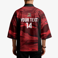 Custom Trinbago Cricket Kimono Go Knight Riders Marble Pattern - Wonder Print Shop