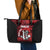 Custom Trinbago Cricket Leather Tote Bag Go Knight Riders Marble Pattern - Wonder Print Shop