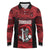 Custom Trinbago Cricket Long Sleeve Polo Shirt Go Knight Riders Marble Pattern - Wonder Print Shop