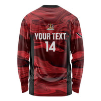 Custom Trinbago Cricket Long Sleeve Shirt Go Knight Riders Marble Pattern - Wonder Print Shop